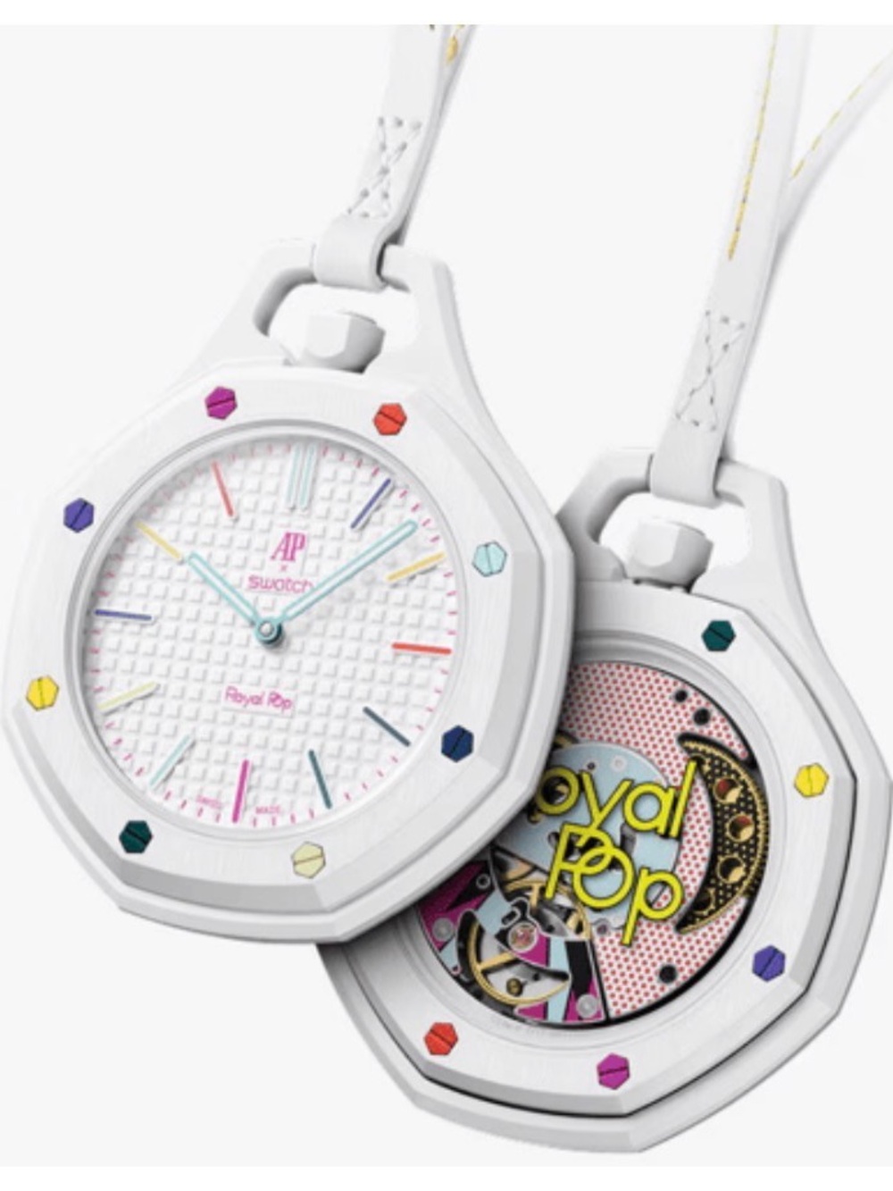 🌈⏱️ Pocket Watch - Huit Blanc  🤍